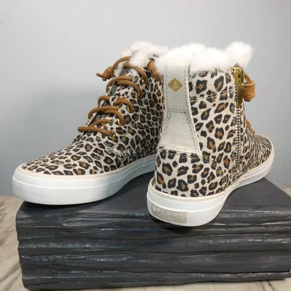 Sperry Shoes Sperry Womens Crest Vibe High Top Sneaker Tan